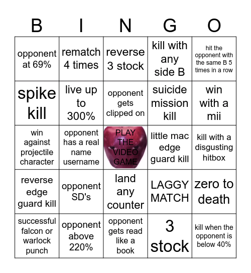 lets smash bro Bingo Card