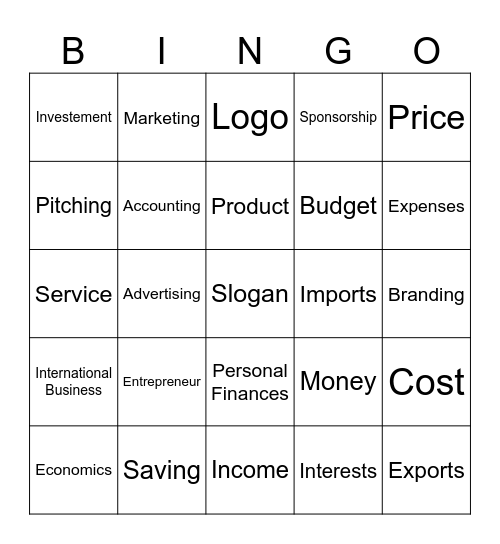BUSINESS BINGO Card