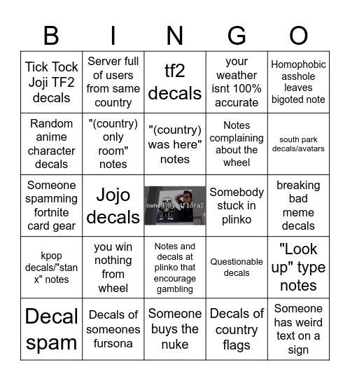 flex your weather bingo Card