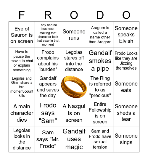 LotR Bingo Card