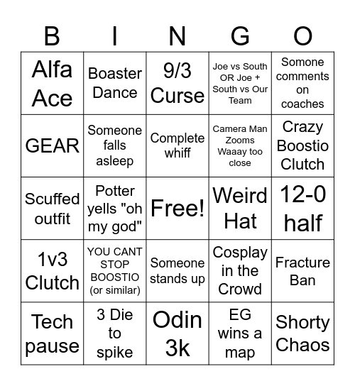 Bingo Card