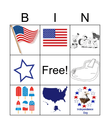 Happy 4th of July Bingo Card