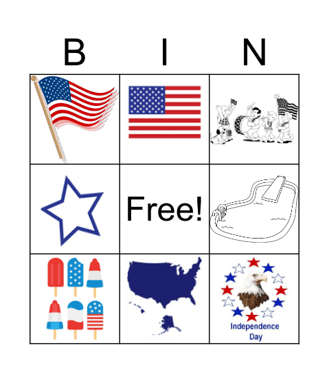 Happy 4th of July Bingo Card