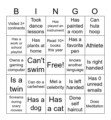 Sunday Funday 1 Bingo Card