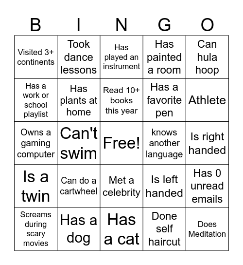Sunday Funday 1 Bingo Card