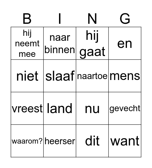 Bingo les 3 Bingo Card