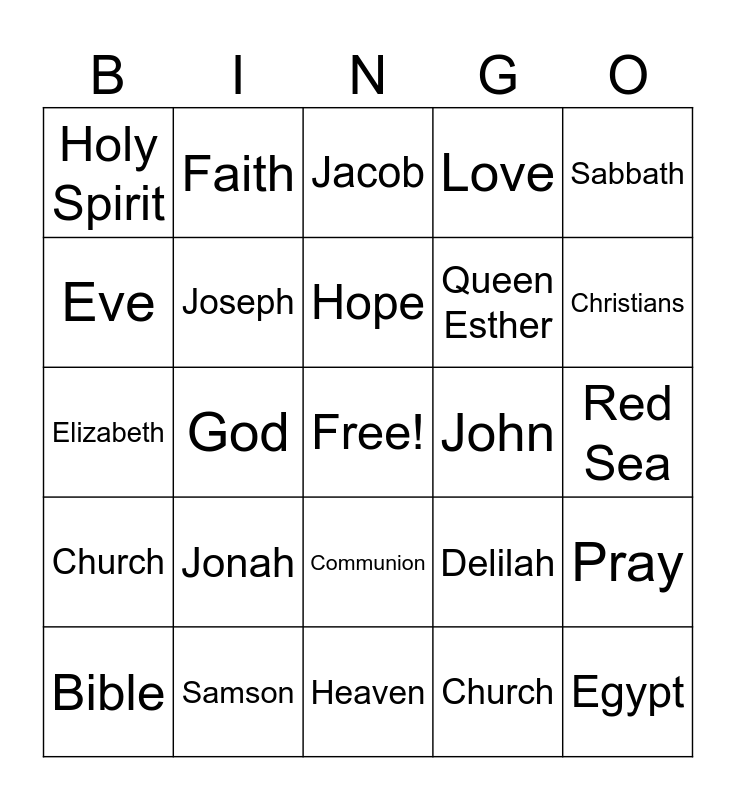 Bibo Bingo Card