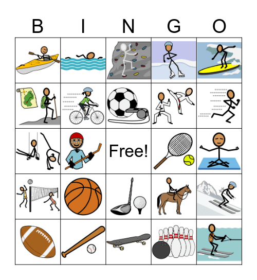 Sports Bingo Card