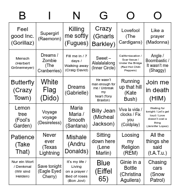 Auto Radio Bingo I Bingo Card