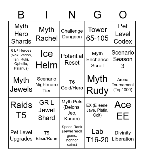 MISSING SK2 KR CONTENT Bingo Card