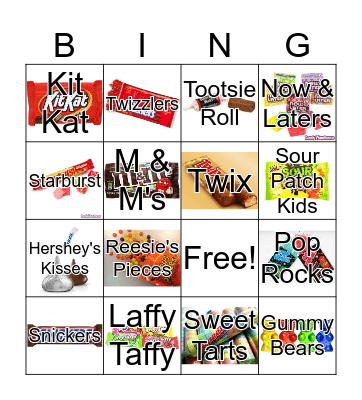 Sweet Treat Bingo Card