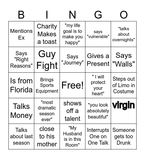 Bach Babes Bingo KickOff Bingo Card