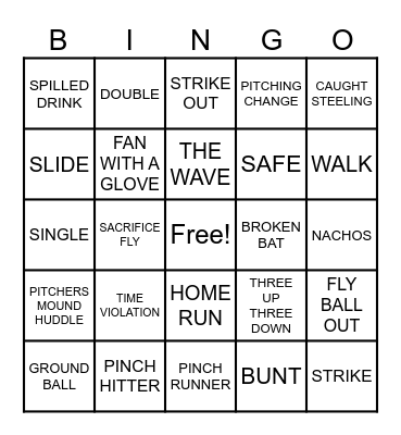 MORGAN'S BASEBALL BINGO Card
