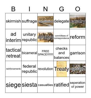 Era 5, Part 2 Bingo Card