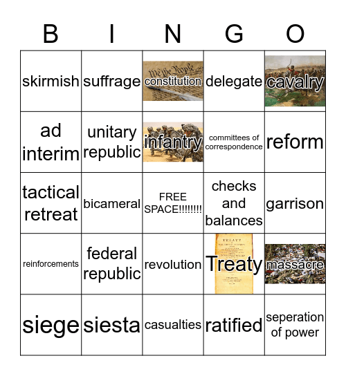 Era 5, Part 2 Bingo Card