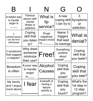 Lindsay's Group Bingo! Bingo Card