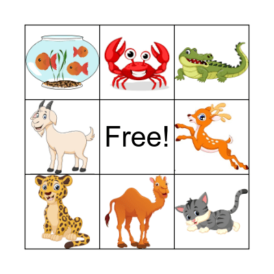 ANIMALS Bingo Card