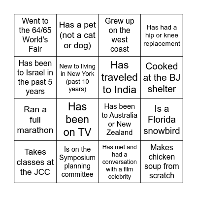 Engage Human Bingo Card