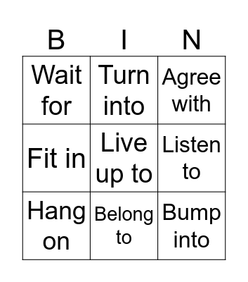 Lifestyle Bingo Card