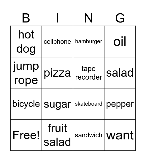6 - 9 Bingo Card