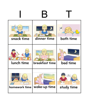 WHAT TIME IS IT? - 4th grade Bingo Card