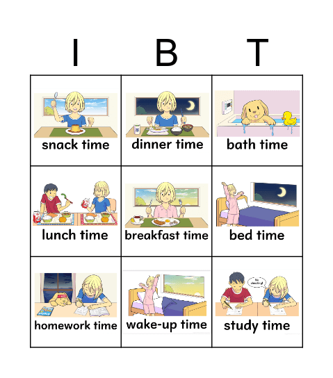 WHAT TIME IS IT? - 4th grade Bingo Card