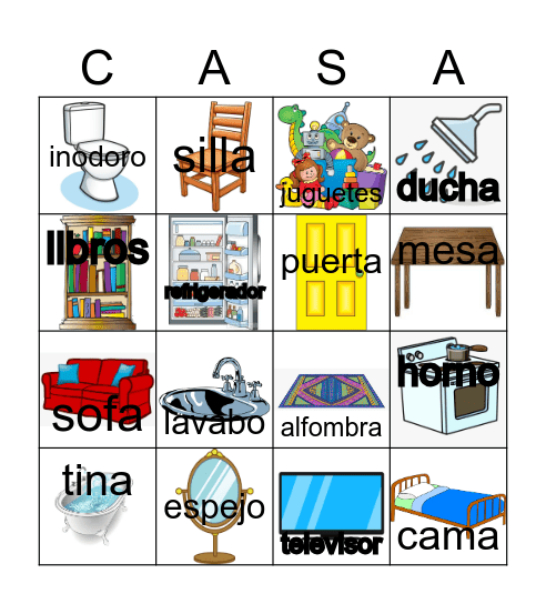 La casa Bingo Card