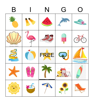 Summer Bingo Card