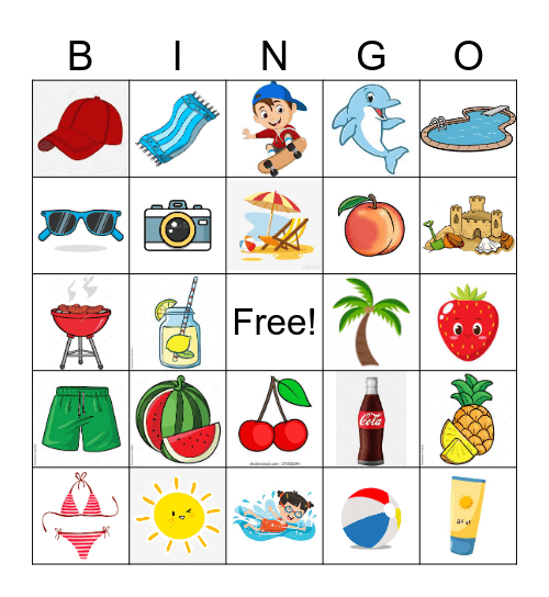 Sunny Lemon's Summer Bingo Card