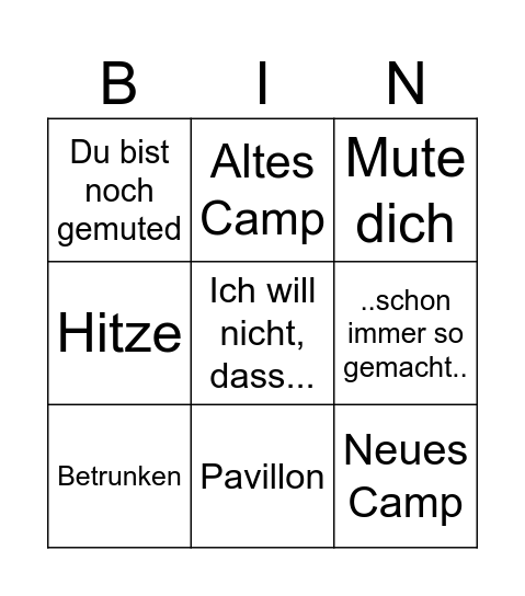 Deichbrand Call Bingo Card