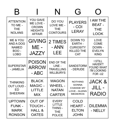 THE BARN HOUSE Bingo Card