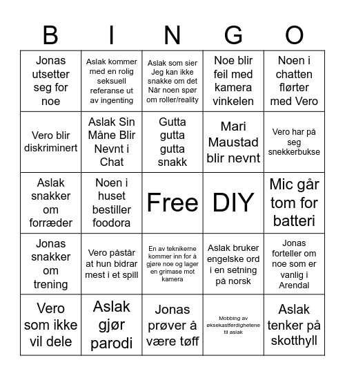 LL35 BINGO Card