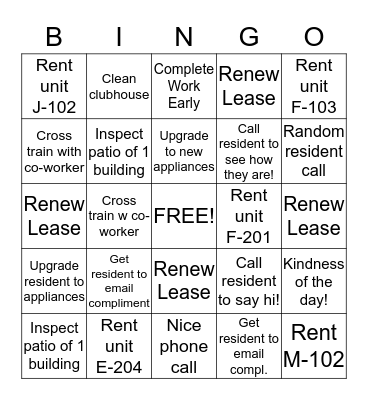 MonteVista at MurrayHill   Bingo Card