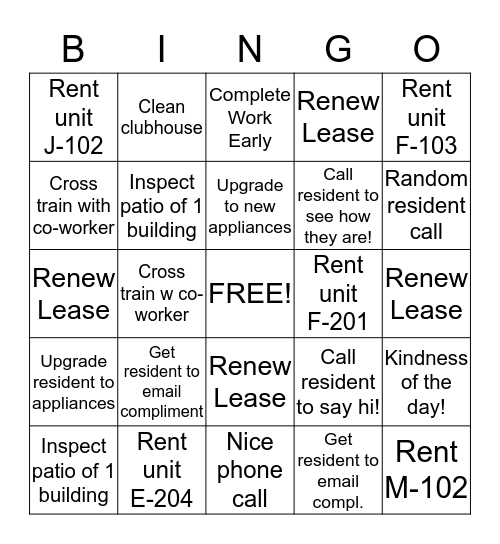 MonteVista at MurrayHill   Bingo Card