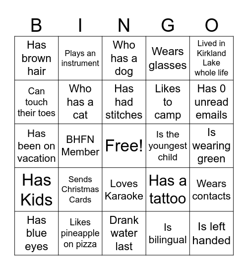 Bingo ` Bingo Card