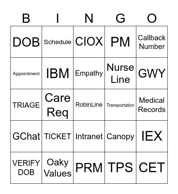 C3 BINGO Card