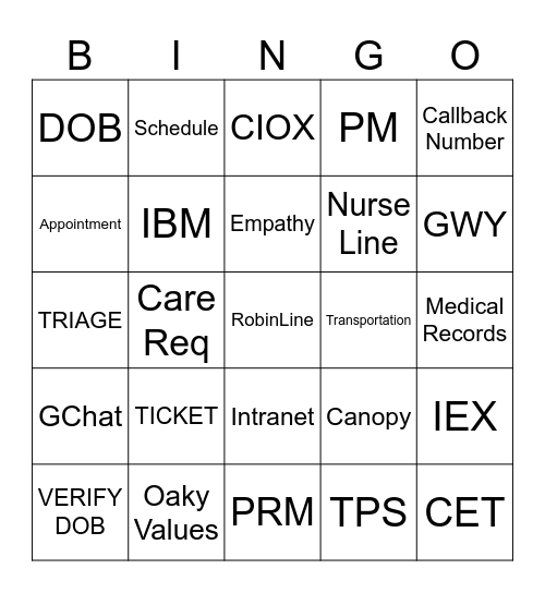 C3 BINGO Card