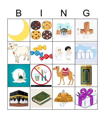 Eid Al-Adha Bingo Card