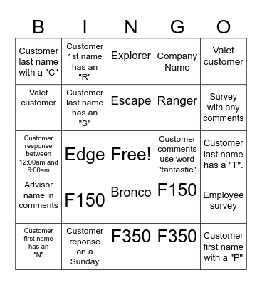 CEI July Bingo Challenge!! Bingo Card