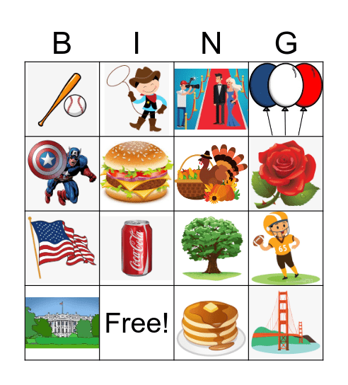 USA Bingo Card