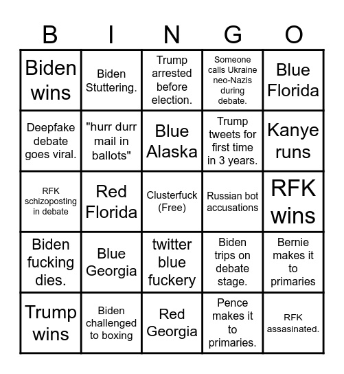 2024 Election Bingo Card