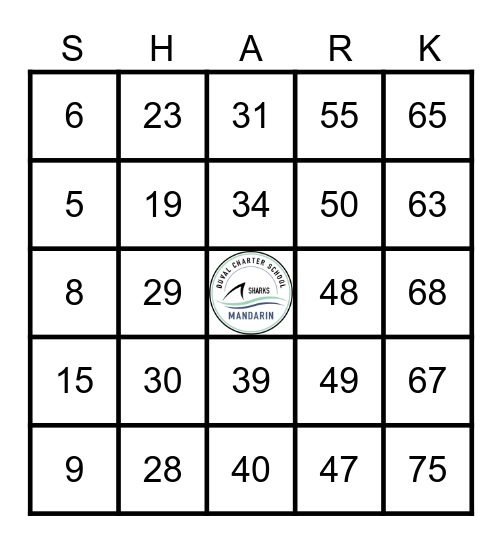 DCSM GRAND GAMES BINGO Card