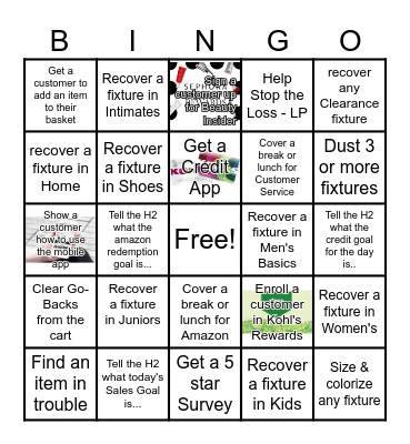 National Bingo Day - Kohl's Bingo Card