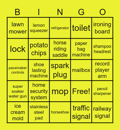 INVENTIONS CREATED BY AFRICAN AMERICANS Bingo Card