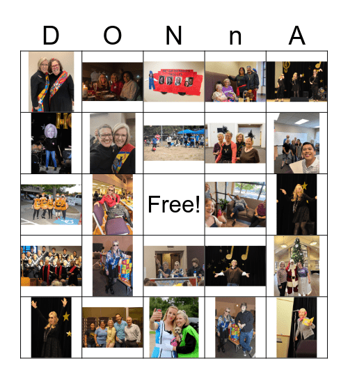 Rev. Donna McKee Retirement Bingo Card