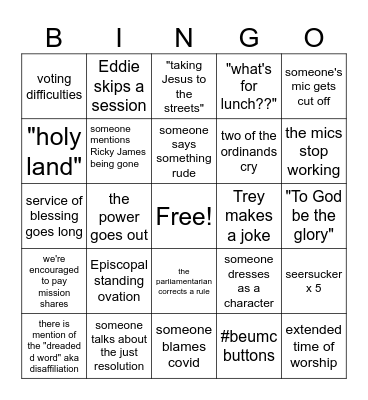 MSAC 2023 Bingo Card