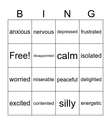 Weather Bingo Card