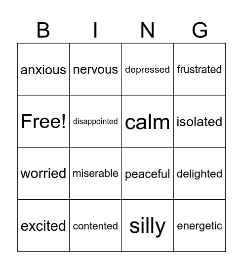 Weather Bingo Card