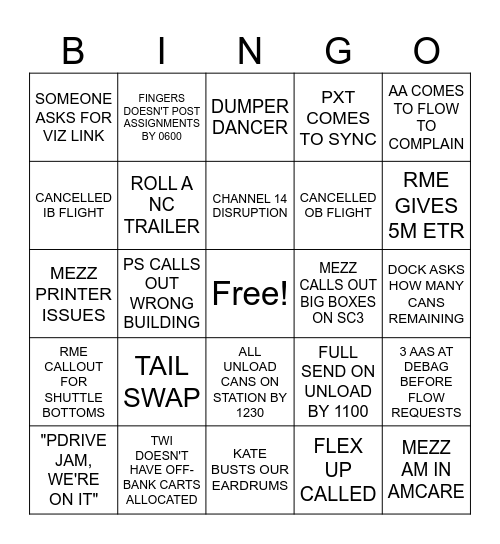 BINGFLO Bingo Card