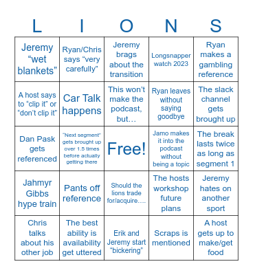 Pride of Detroit Bingo Card